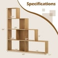 thumbnail image 5 of Topbuy 4-Layer Corner Storage Rack Freestanding Display Bookshelf Burlywood, 5 of 9