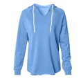thumbnail image 3 of HVOBTTY Womens Long Sleeve Pullover Sweatshirt, Fall Tops for Women, Women's Casual V Neck Side Pullover Hoodie Athletic Top Blue, XXL, 3 of 5