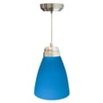 thumbnail image 1 of Lampara De Techo, Luz Ideal, Campana Chica Herraje Satín, Azul., 1 of 5