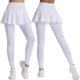 thumbnail image 2 of Falda deportiva plisada de color liso para mujer, cintura alta, que realza las caderas, falda pantalón para bádminton, 2 of 6