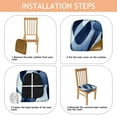 thumbnail image 4 of Blue and Grey Abstract Art Artwork Seat Covers for Dining Room Chairs Set Of 4,Stretch Printed Washable Chair Seat Cover with Elastic Ties and Button,Removable Waterproof Couch Cushion Covers, 4 of 6
