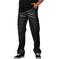 thumbnail image 5 of INSPIRE CHIC Faux Leather Pants for Men's Slim Fit Hip Hop Punk Trousers 30 Black, 5 of 6
