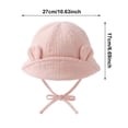 thumbnail image 3 of Mgmyaa Baby Bear Ears Bucket Hat Summer Outdoor Sun UV Protection Fisherman Cap for Infant Newborn 0-3 Years Breathable Soft Headwear, 3 of 9