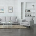 thumbnail image 6 of ACME Kyrene Recessed Arm Accent Chair in Light Grey, 6 of 7