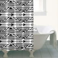 thumbnail image 5 of Earthy Bohemian Shower Curtain, Style Boho Chic Vintage Fashion Tribal Patterns, 5 of 5