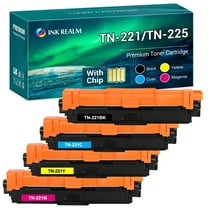 TN221 TN225 Toner Cartridges 4-Pack Compatible for Brother TN225 TN 221 TN-221 TN221BK MFC-9130CW HL-3170CDW HL-3140CW HL-3180CDW MFC-9330CDW Printer Ink (Black Cyan Magenta Yellow)