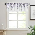 thumbnail image 5 of Alishomtll Valance Curtains for Living Room Bedroom Kitchen Windows Grey Purple Watercolor Leaves Print ,52 x 18 inch,Rod Pocket, 5 of 10