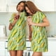 thumbnail image 4 of Fotbe Fresh Sweet Corn Bata de Dormir para Mujer con Estampado, Camisón de Algodón de Manga Corta, Ropa de Dormir Casual, 4 of 6