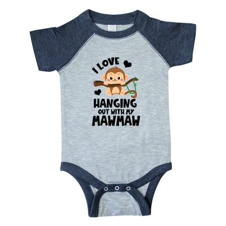 

Inktastic Monkey I Love Hanging out with My Mawmaw Gift Baby Boy or Baby Girl Bodysuit