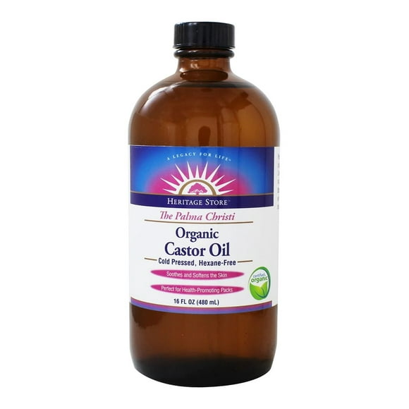 Heritage Store - Organic Castor Oil Hexane Free - 16 fl. oz.
