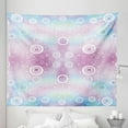thumbnail image 1 of Pastel Tapestry, Whimsical Fantasy Pattern with Ring Shapes Dots Random Circles Dreamlike, Fabric Wall Hanging Decor for Bedroom Living Room Dorm, 5 Sizes, Pale Pink Aqua White, by Ambesonne, 1 of 1