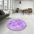 thumbnail image 4 of Ahgly Company Machine Washable Indoor Rectangle Transitional Purple Area Rugs, 5' x 7', 4 of 7