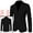 Black, variant on INSPIRE CHIC Men's Notched Lapel Long Sleeve Knit Blazer with Pockets
