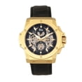 thumbnail image 1 of Reloj REIGN Commodus Automático Esqueleto Oro/Cuero Negro, 1 of 3