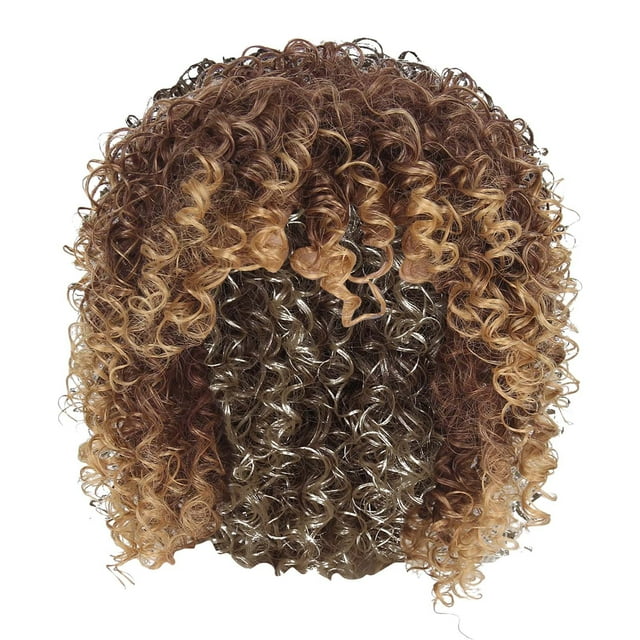 DPTALR Petite Perruque en Soie pour Cheveux Bouclés Courts Haute Température Rose Net