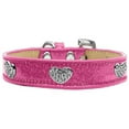 thumbnail image 1 of Crystal Heart Dog Collar Pink Ice Cream Size 20, 1 of 1