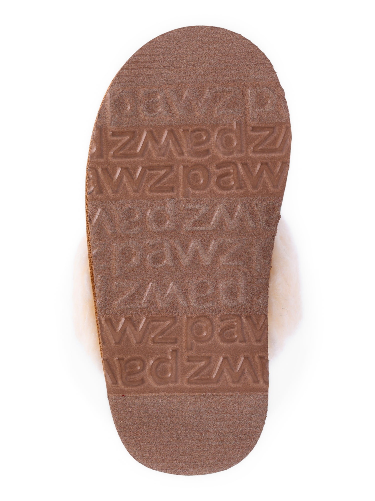 Pawz Girls Faux Shearling Slippers with Slingback Strap
