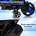 thumbnail image 6 of 6V Ride-On Motorcycle, Battery-Powered Electric Vehicle with Treaded Tires, Headlight, Horn, Music, Training Wheels, Stable 2-Wheel Electric Motorcycle, Blue, 6 of 9