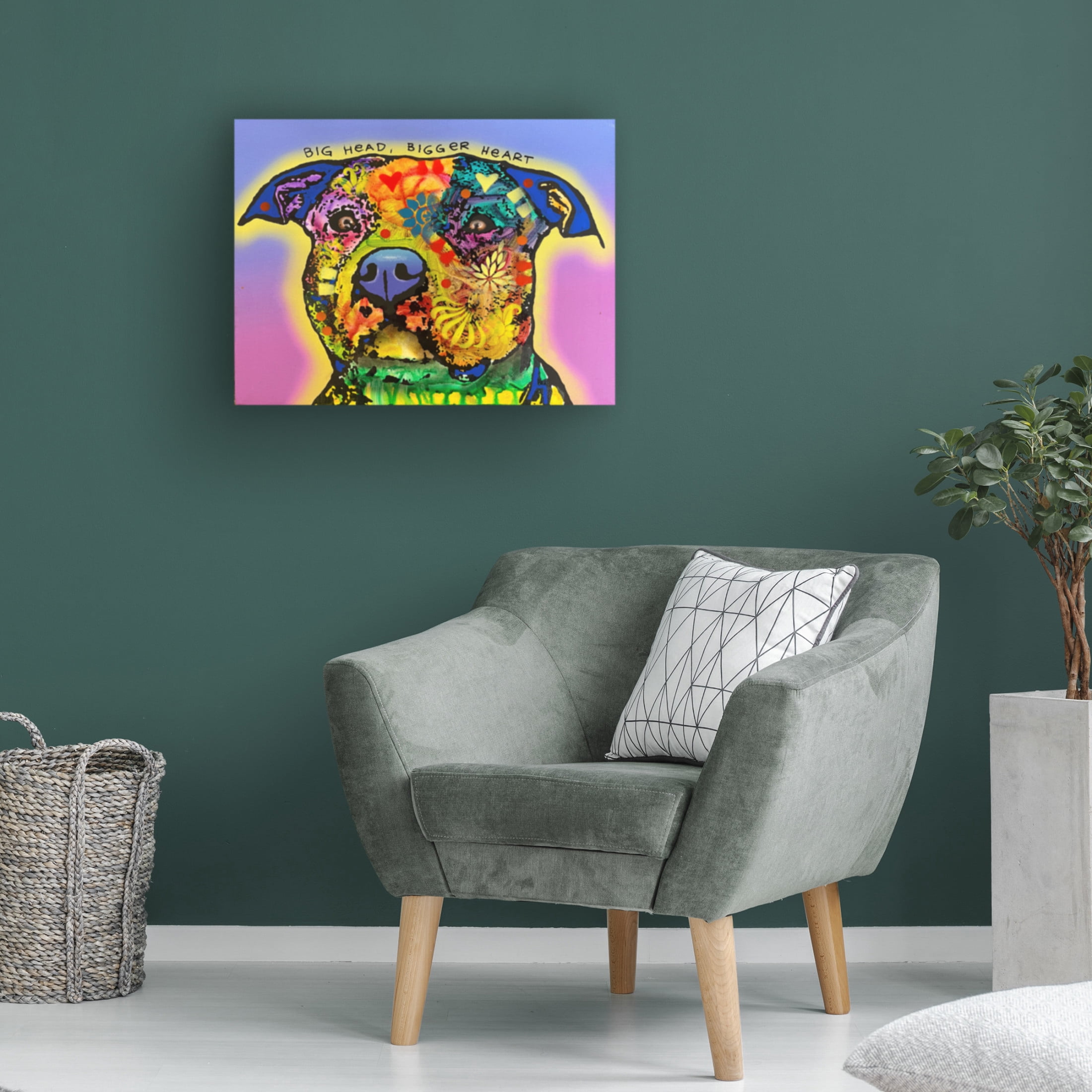 Canvas Wall Art - Dean Russo- Exclusive 'Bigger Heart' Wall Art for Living Room, Bedroom, or Office Décor by Trademark Fine Art - 24 x 18 Inches