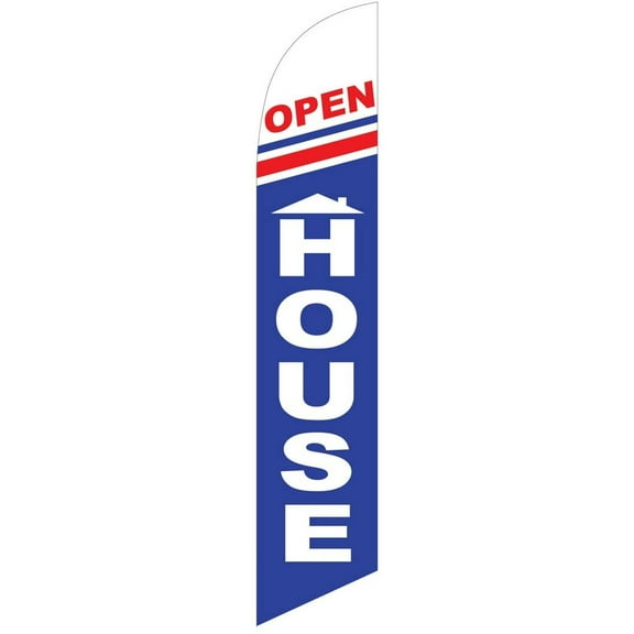 Open House 5483 Feather Banner Swooper Flag - NO WIND REQUIRED - Replacement FLAG ONLY