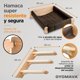 thumbnail image 3 of Hamaca para Gatos con Escaleras de Yute | Repisas para Gatos Grandes | Muebles para Gatos de Pared | Gimnasio para Gatos Interior Seguro y Decorativo, 3 of 8