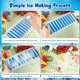 thumbnail image 1 of DEKAXID Bandeja de cubitos de hielo de plástico extraíble con tapa, molde reutilizable para palitos de hielo, para botellas de agua y deportivas, 1 of 6