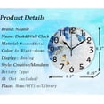 thumbnail image 2 of GZHJMY Beautiful Blue Butterfly Flowers Round Wall Clock, 9.5 Inch Battery Operated Quartz Analog Quiet Desk Clock for Home,Office,School,Kitchen, 2 of 4