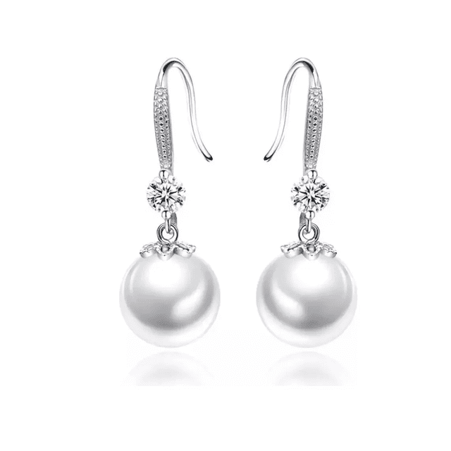 Aretes Plata .925 Perla De Mallorca + Regalo Amor Xtellar plateado