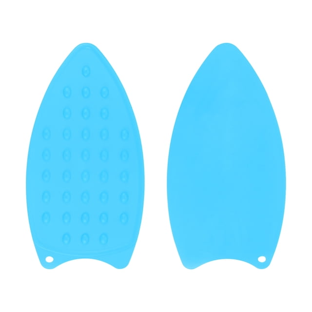 Unique Bargains 2pack Silicone Iron Rest Pad, Multipurpose Iron Hot Resistant Mat Iron Rest Plate, Blue