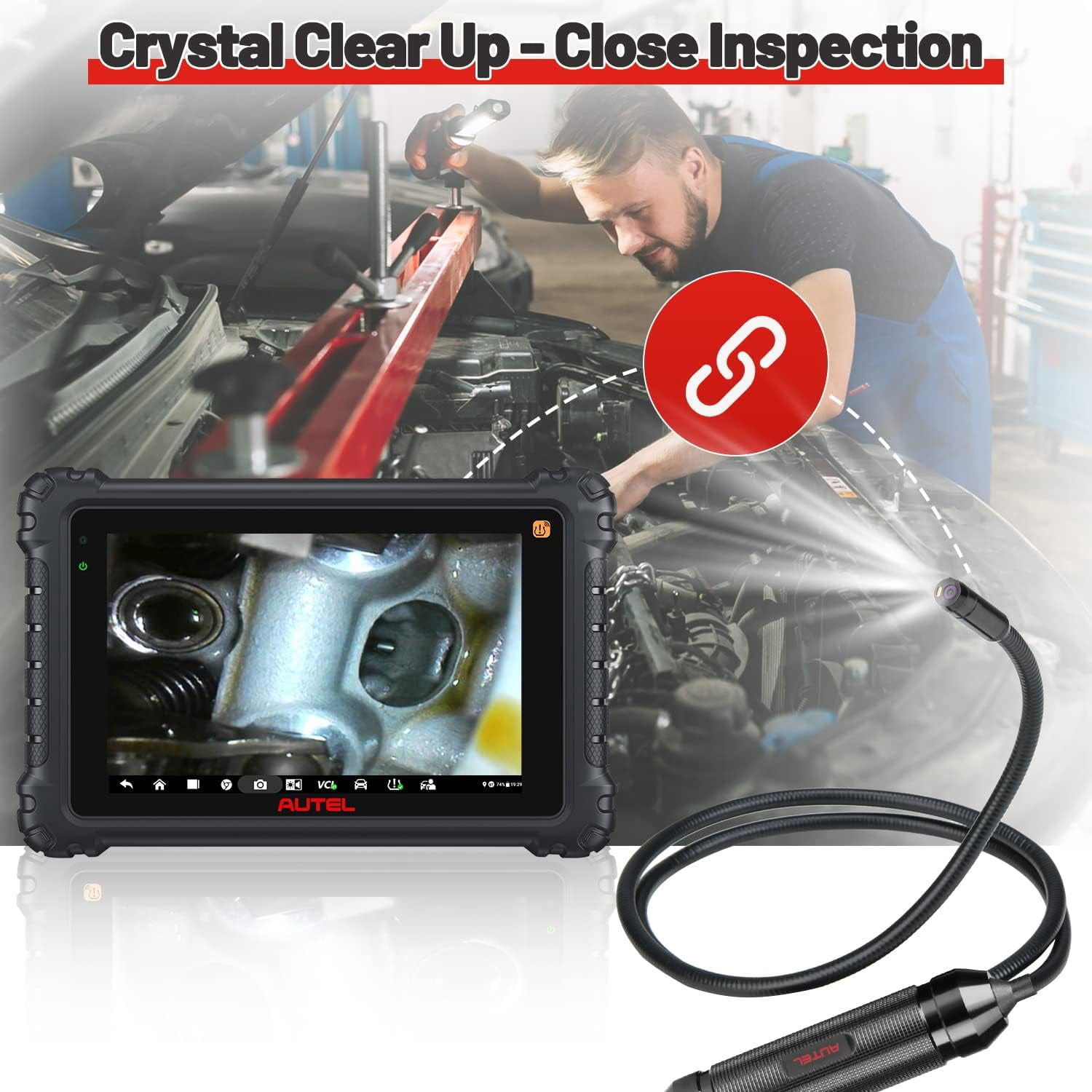 Autel MaxiVideo MV108S Digital Inspection Endoscope Camera For Maxisys MS908P