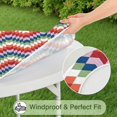 thumbnail image 5 of Colorful Geometric Chevron Pattern Round Fitted Tablecloth with Elastic Edge,Dining Table Cover Waterproof,Outdoor Round Tablecloth for Camping,Dining,Indoor and Outdoor, 5 of 7