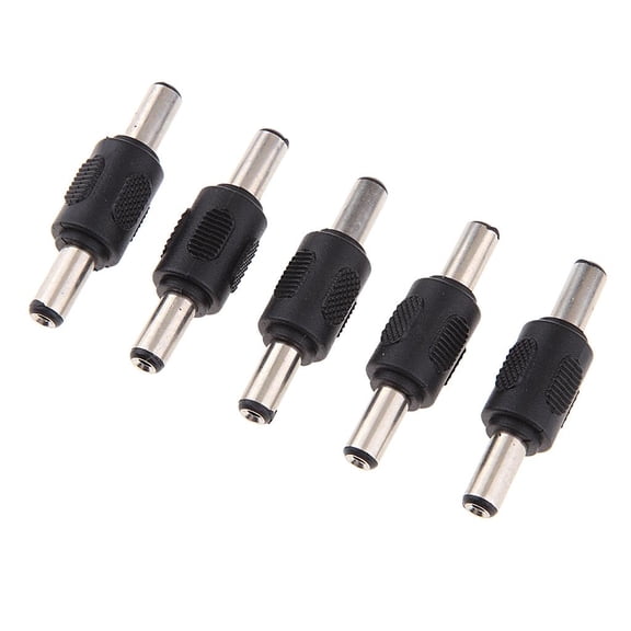 5 Piece Replacement Adapter Plug Converter 5.5 Mm X 2.1 Mm Plug to 5.5 Mm X 2.1 Mm