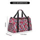 thumbnail image 3 of Easygdp Palm Tree Pattern on Red Bolsa de Gimnasio, Bolsa de Viaje Duffel, Bolsa de Fin de Semana con Compartimentos, Bolsa de Mano para Noche, 3 of 7