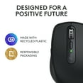 thumbnail image 3 of Logitech MX Anywhere 3S Compact Wireless Mouse, Fast Scrolling, 8K DPI Any-Surface Tracking, Quiet Clicks, Programmable Buttons, USB C, Bluetooth, Windows PC, Linux, Chrome, Mac, Black, 3 of 11