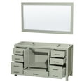 thumbnail image 4 of Wyndham Collection Sheffield 59" Mirror Wood Single Bathroom Vanity in White, 4 of 7