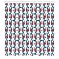 thumbnail image 3 of Ambesonne Teal Shower Curtain, Ottoman Style Floral Art, 69"Wx70"L, Red Teal, 3 of 5