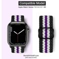 thumbnail image 2 of Stretchy Solo Loop Strap Compatible with Apple Watch Band 45mm 44mm 42mm, Adjustable Elastic Nylon Braided Sport Wristbands for iWatch Series 7 6 5 4, 2 of 4