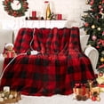 thumbnail image 2 of Electric Heated Sherpa Buffalo Plaid Christmas Throw Blanket with 8 Heating Levels & 8 Hours Auto Off, Fast Heating Warm Plush Washable Blanket with Over-, 2 of 8