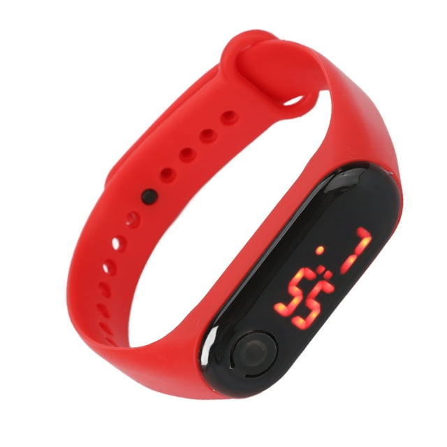 Mini Reloj Electrónico Para Niños Reloj Electrónico Para Estudiantes Mini Reloj Electrónico Para Niños LED Rojo Reloj Electrónico Deportivo Simple Para Estudiantes Con Banda ANGGREK Otros