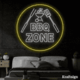 thumbnail image 2 of Craftnamesign BBQ Zone Neon Sign, Barbecue LED Sign, BBQ Restaurant Decor, 2 of 4