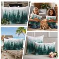 thumbnail image 5 of Green Ombre Forest Outdoor Waterproof Pillow Covers, Abstract Art Watercolor Tree Decorative Rectangle Throw Pillowcase Sofa Cushion Sham for Patio/Couch/Chair, 20"x12" 2 Pack, 5 of 8