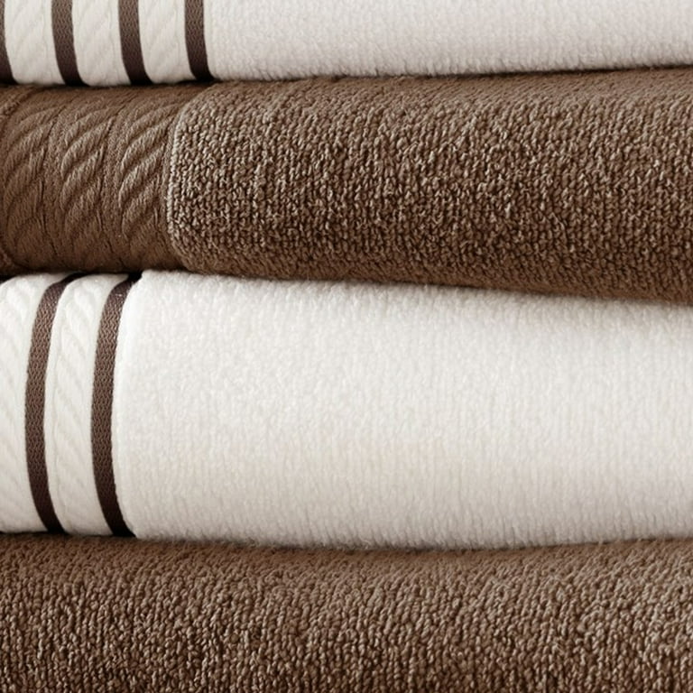 Brown and white bath clearance towels