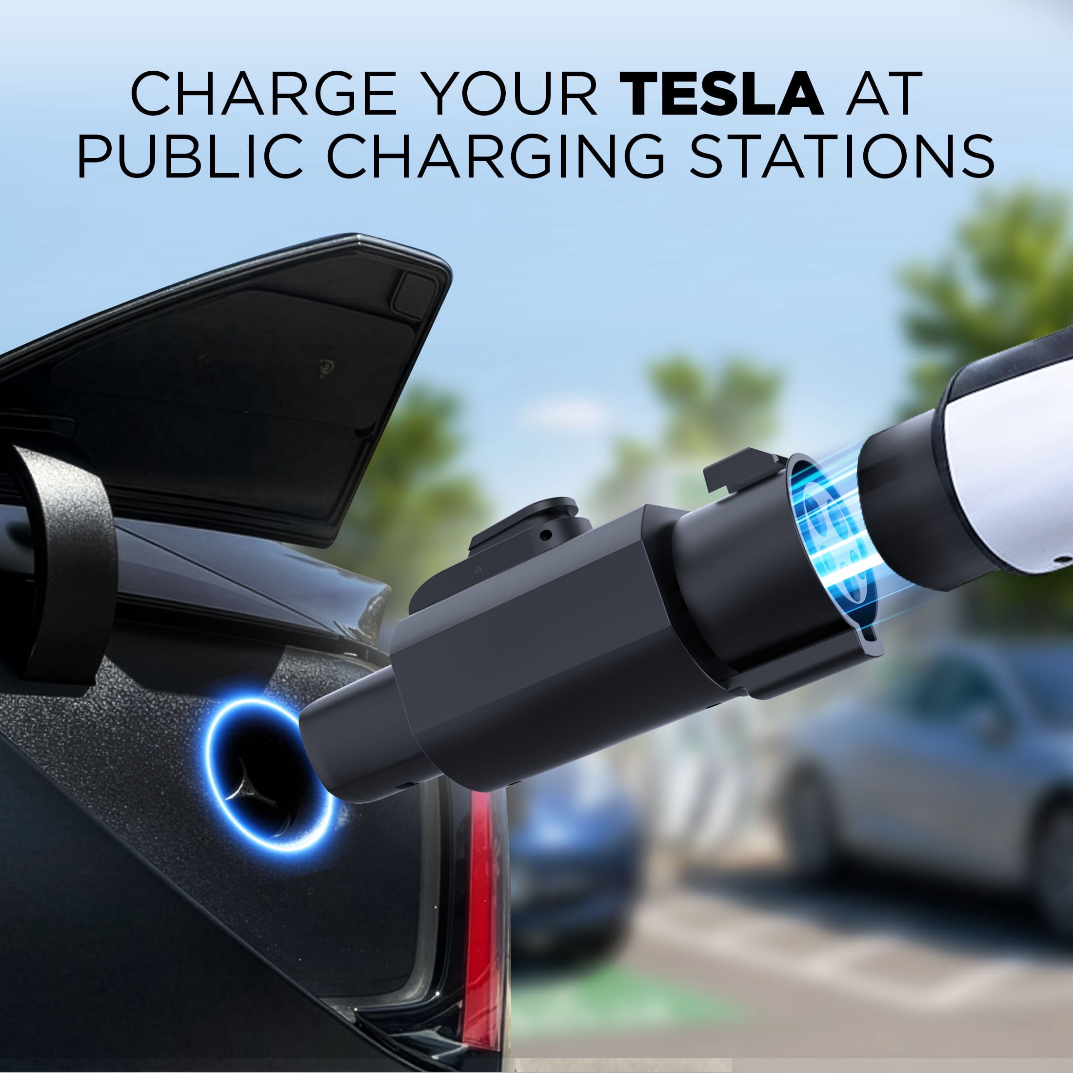 TYPE S ChargEV J1772 to Tesla NACS EV Charging Adapter for Tesla Model 3/Y/X/S/Cybertruck, Up to 50A Level 2 Charging, AC535380