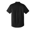 thumbnail image 5 of Port Authority Adult Male Men Plain Elbow Sleeves Shirt Deep Black X-Small, 5 of 5