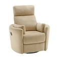 thumbnail image 2 of Soho Baby Nottingham Manual Upholstered Glider Recliner Rocking Chair 360° Swivel for Nursery and Living Room – Latte​, 2 of 11