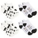 thumbnail image 3 of 4 pares de calcetines cortos con estampado de vaca, calcetines creativos con estampado de vaca, calcetines tobilleros., 3 of 6