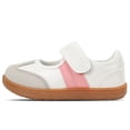 thumbnail image 4 of STQ Toddler Girls Classic Sneakers Mary Jane Shoes for Girl Lightweight Barefoot School Daycare Shoe with Hook and Loop White Pink Toddler Size 8, 4 of 7
