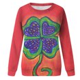 thumbnail image 4 of Camisas Para Mujer Manga Larga Camisas Casuales Vintage St Patrick Impresión Cuello Redondo Sudadera Pullover Tops Sueltos Odeerbi ODB126362, 4 of 5