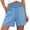 Bleu 1, variante sur BLVB Shorts d'Été Décontractés pour Femmes avec Poches, Taille Haute Froncée, Jambe Grand, Coupe Ample, Plage, Vacances, Shorts Tendance