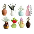 8 Small Vase Magnets, Small Ceramic Vase Refrigerator Stickers, 3D Ceramic Vase Cute Plant Vase Refrigerator Stickers For Kitchen And Decoration